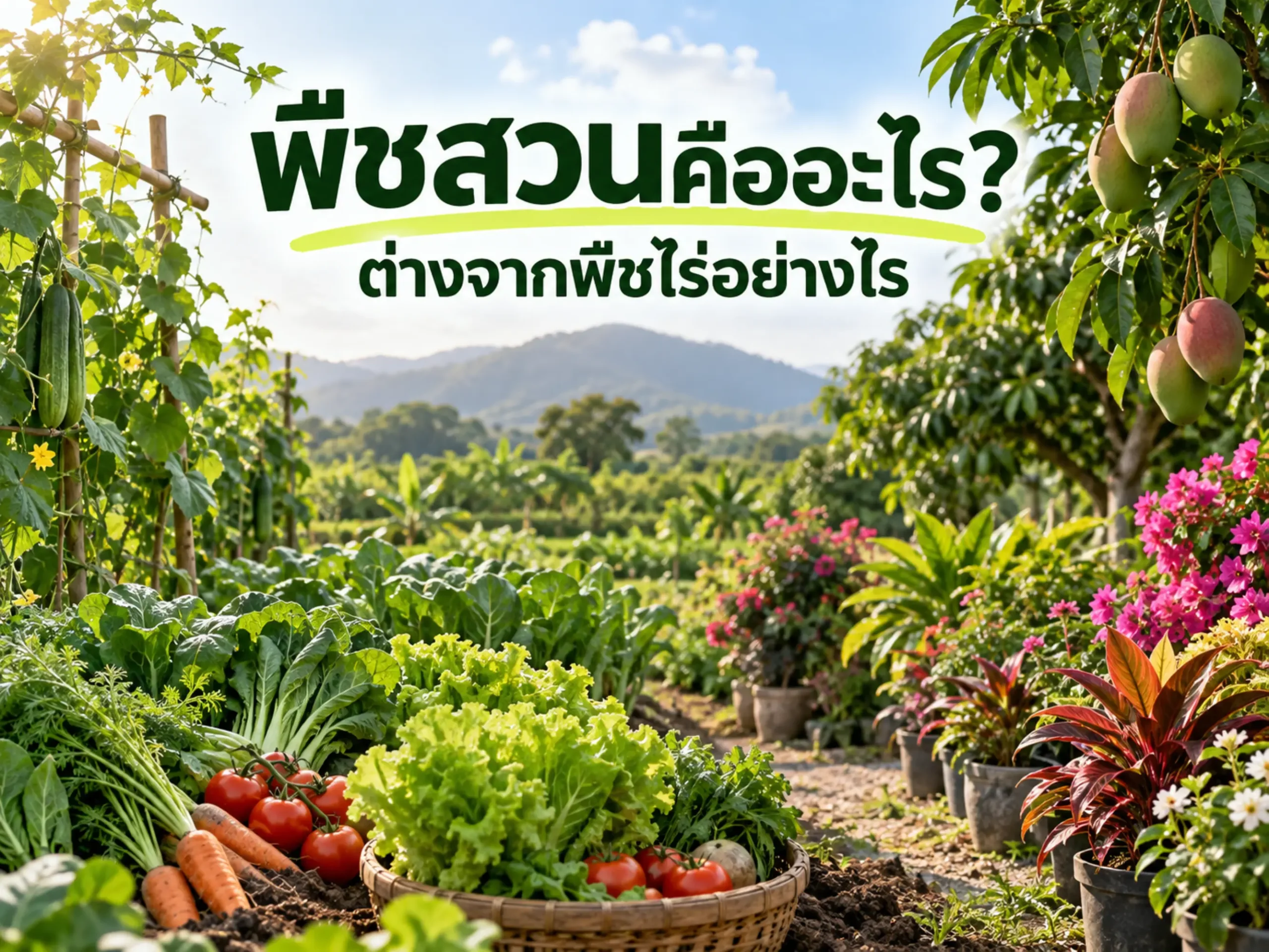 พืชสวนคืออะไร? ประเภท ลักษณะ และความแตกต่างจากพืชไร่ 1 10015 horticultural crops Horizontal