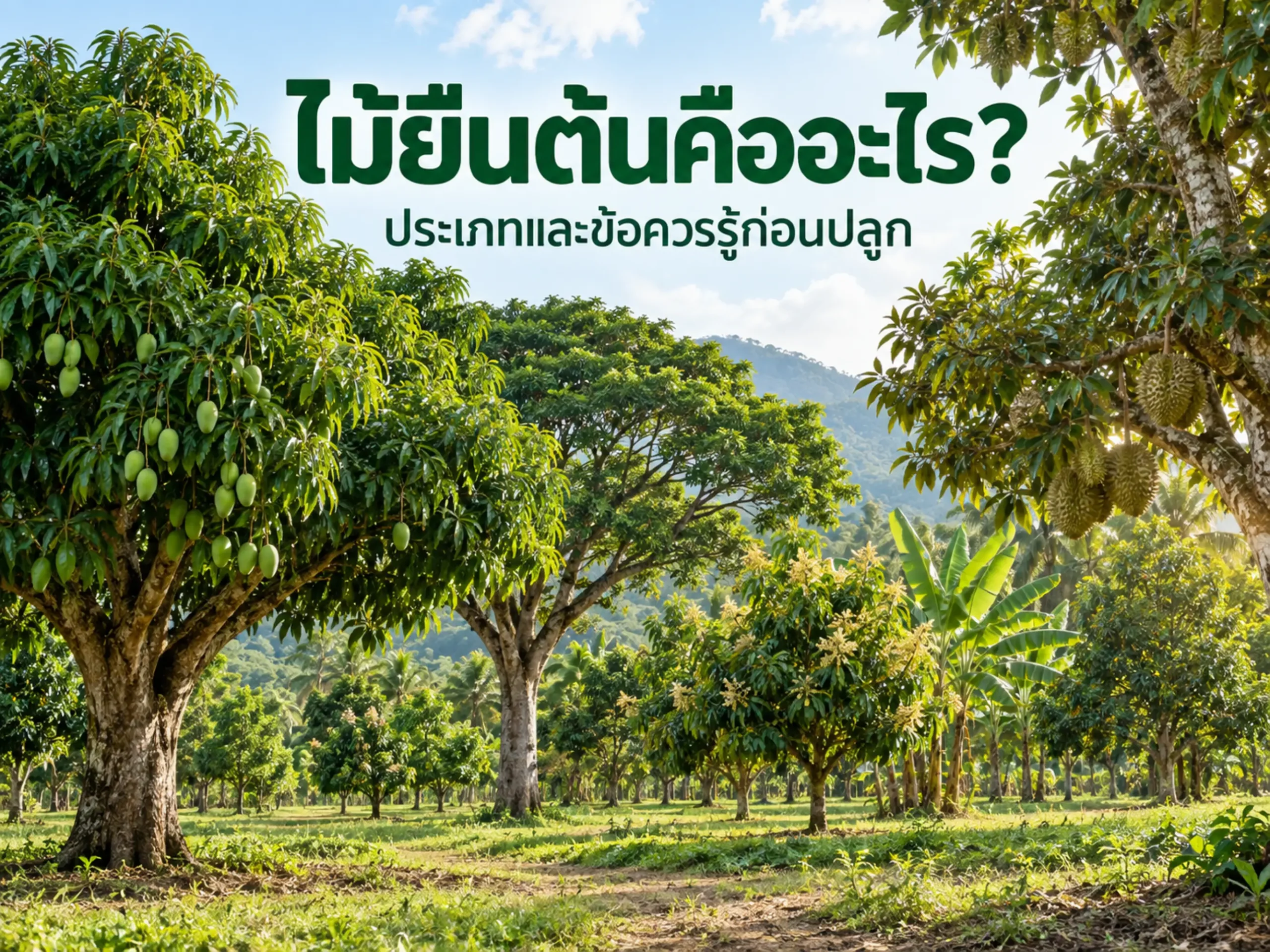 ไม้ยืนต้นคืออะไร? ลักษณะ ประเภท และข้อควรรู้ก่อนปลูก 1 10017 perennial trees Horizontal