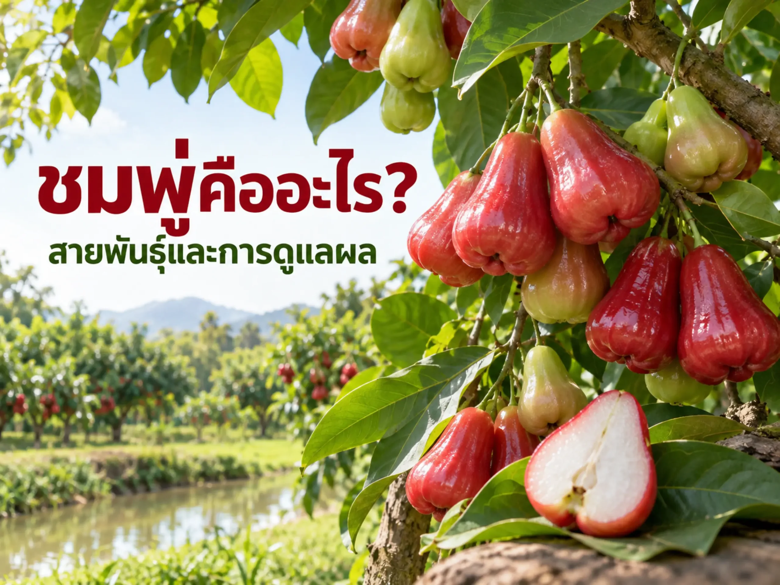 ชมพู่คืออะไร? สายพันธุ์ วิธีปลูก และการดูแลให้ผลมีคุณภาพ 1 10035 wax apple Horizontal