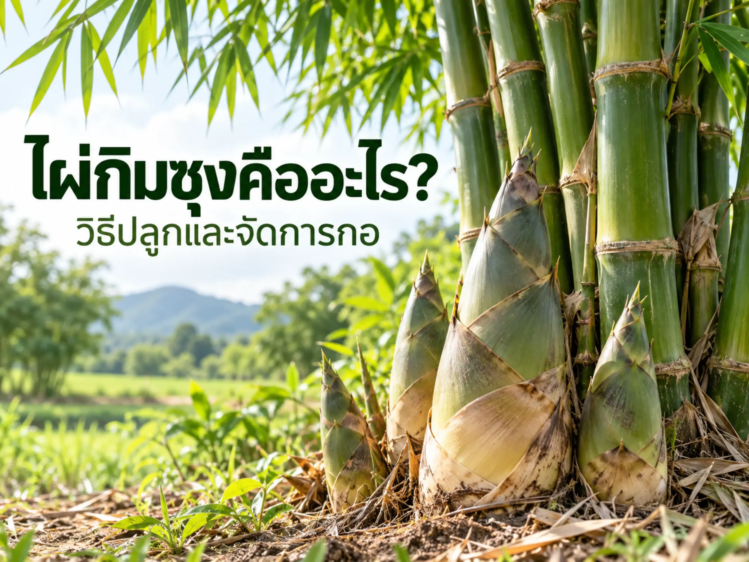 ไผ่กิมซุงคืออะไร? วิธีปลูก ให้น้ำ และจัดการกอให้มีหน่อ 1 10059 kim sung bamboo Horizontal