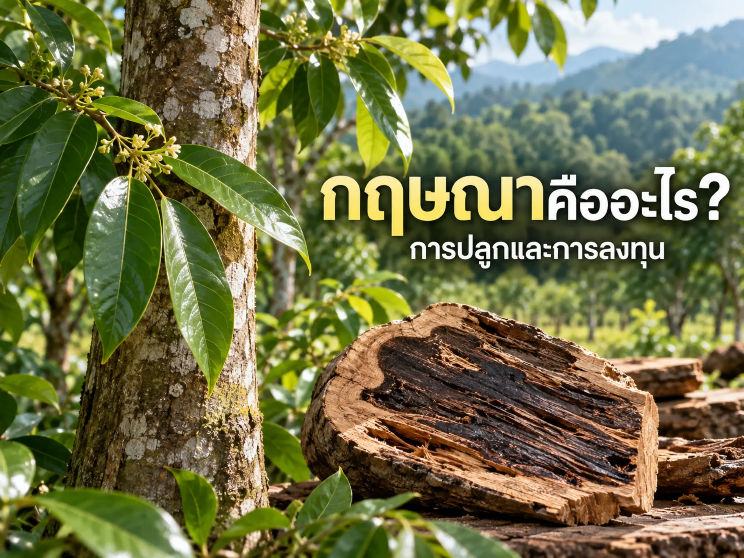 กฤษณาคืออะไร? การปลูก การดูแล และข้อควรรู้ด้านการลงทุน 1 10060 agarwood tree Horizontal