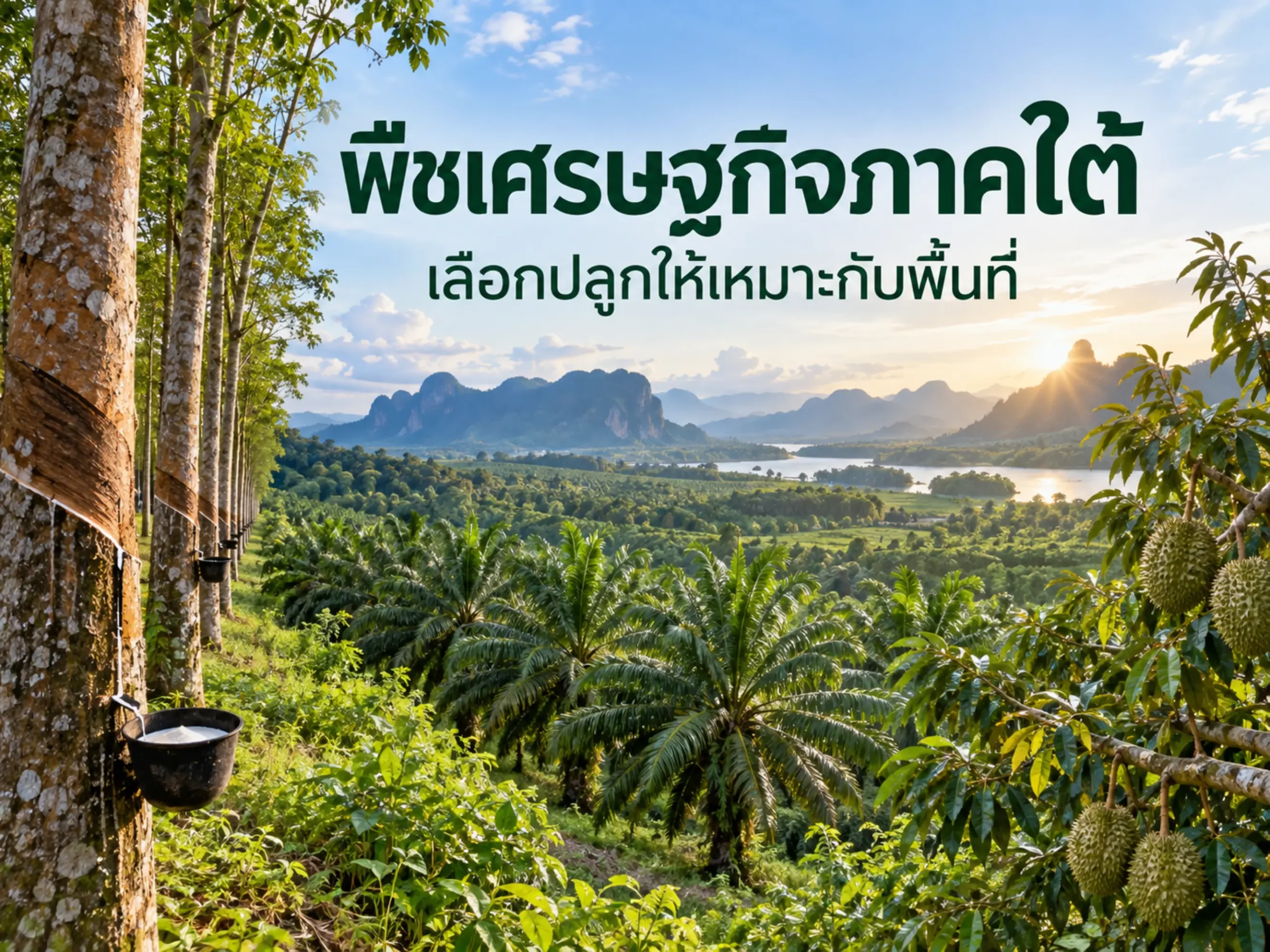 พืชเศรษฐกิจภาคใต้ของประเทศไทย มีอะไรบ้าง? เลือกปลูกอย่างไรให้เหมาะกับพื้นที่และตลาด 1 3078 economic crops southern thailand Horizontal