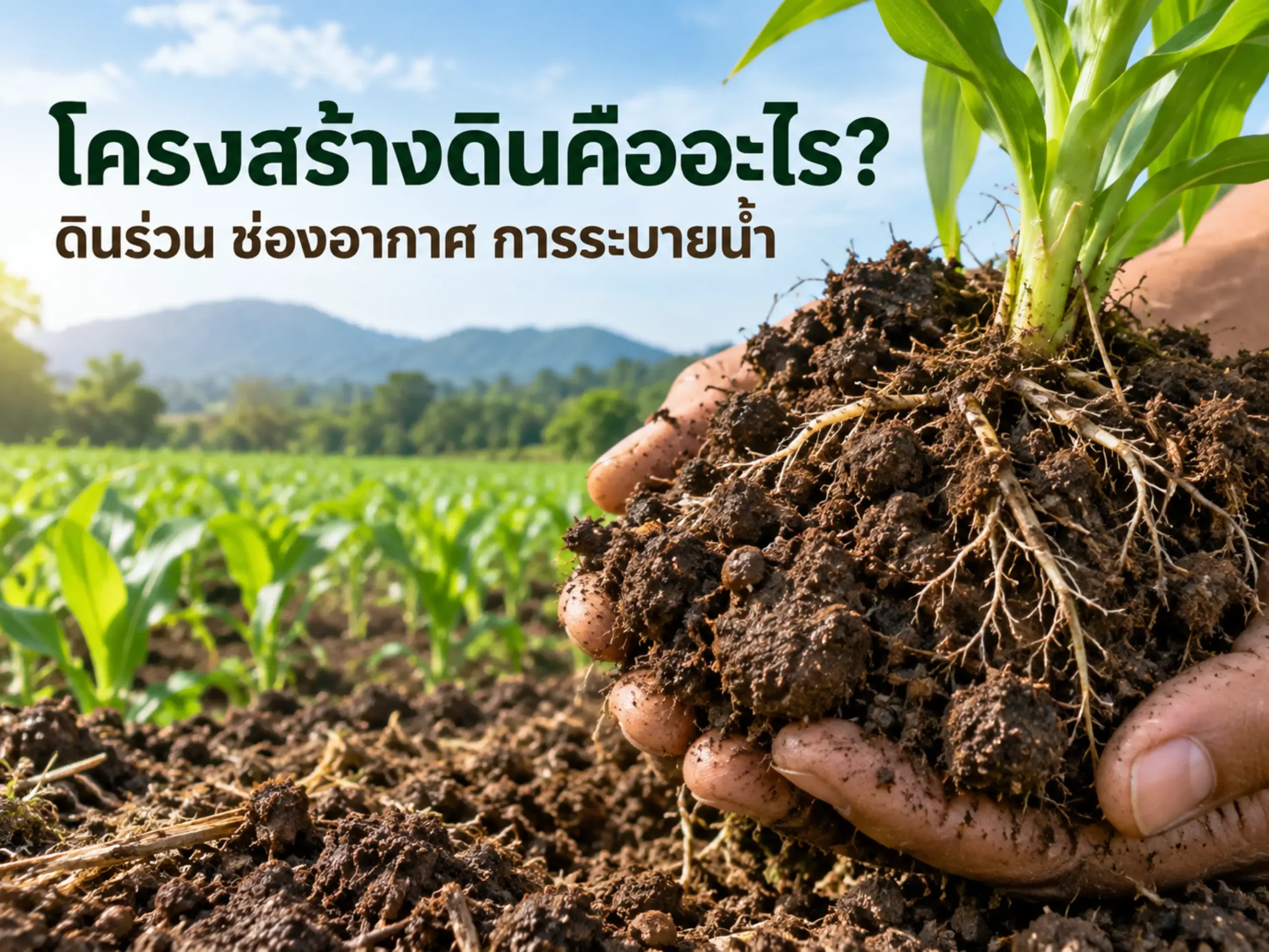 โครงสร้างดินคืออะไร? เข้าใจดินร่วน ดินแน่น ช่องอากาศ และการระบายน้ำ 1 3306 soil structure Horizontal