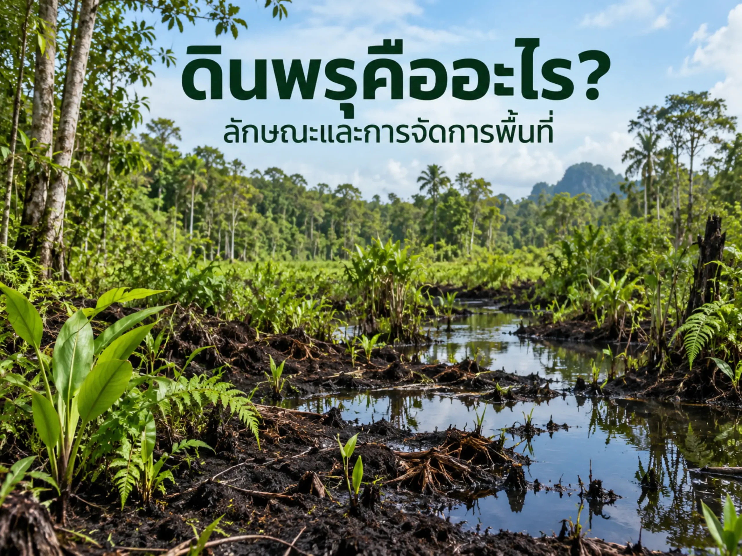 ดินพรุคืออะไร? ลักษณะ การเกิด ประโยชน์ ปัญหา และแนวทางจัดการพื้นที่พรุอย่างยั่งยืน 1 3309 peat soil Horizontal