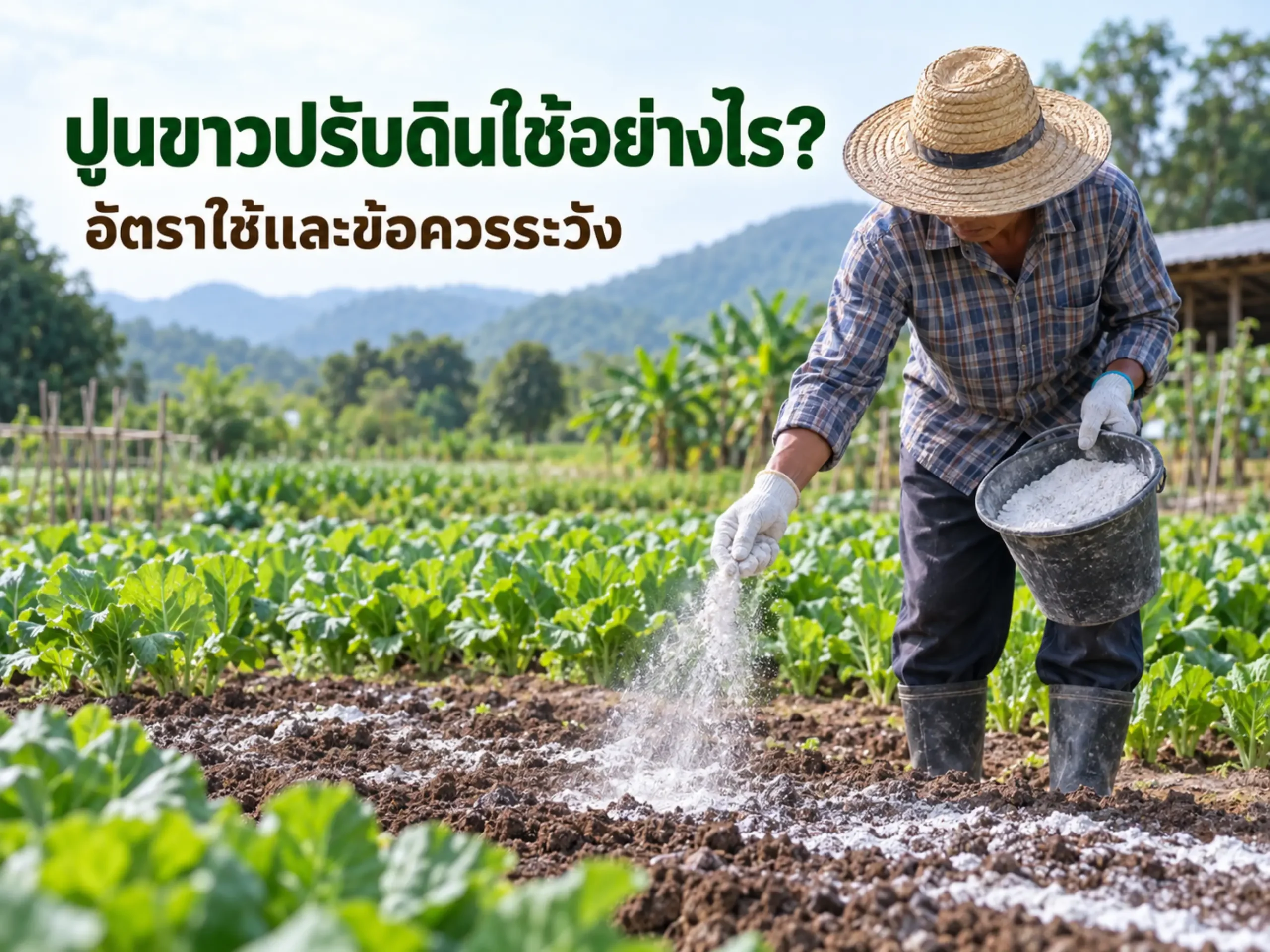ปูนขาวปรับสภาพดินใช้อย่างไร? ประโยชน์ อัตราใช้ และข้อควรระวัง 1 3346 lime soil conditioning Horizontal