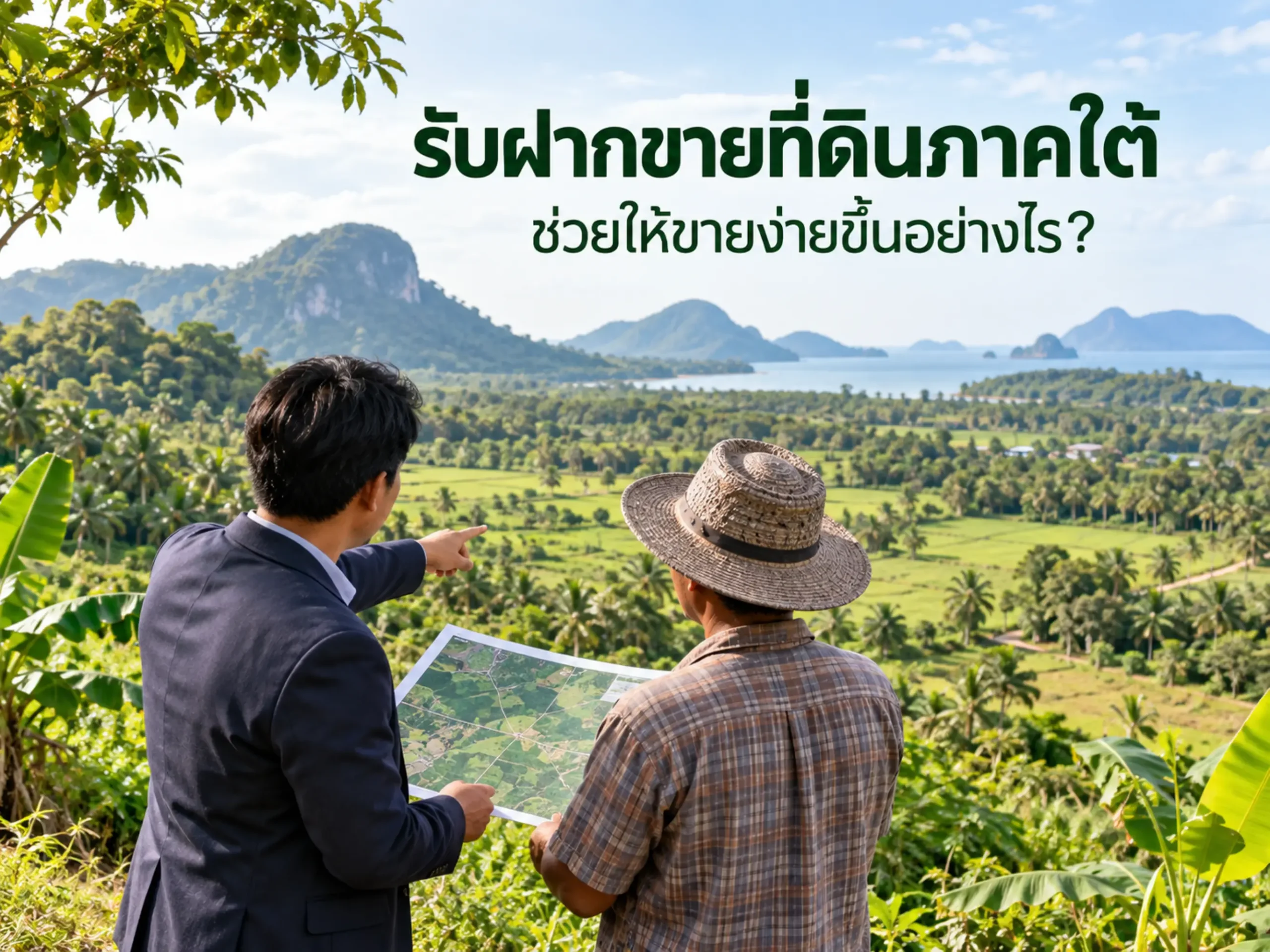 รับฝากขายที่ดินภาคใต้ เหมาะกับใคร และช่วยให้ขายง่ายขึ้นอย่างไร 1 9002 land consignment southern thailand Horizontal