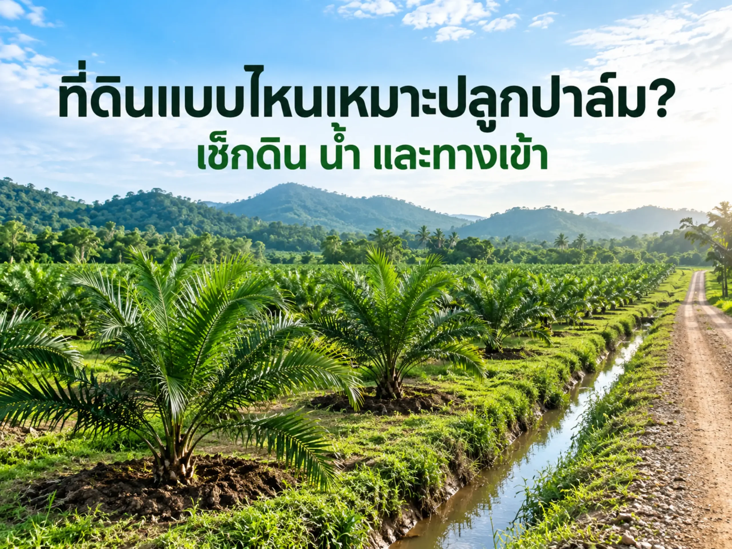 ที่ดินแบบไหนเหมาะกับการปลูกปาล์มน้ำมัน? เช็กดิน น้ำ ทางเข้า และต้นทุนก่อนลงทุน 1 9020 best land for oil palm plantation Horizontal