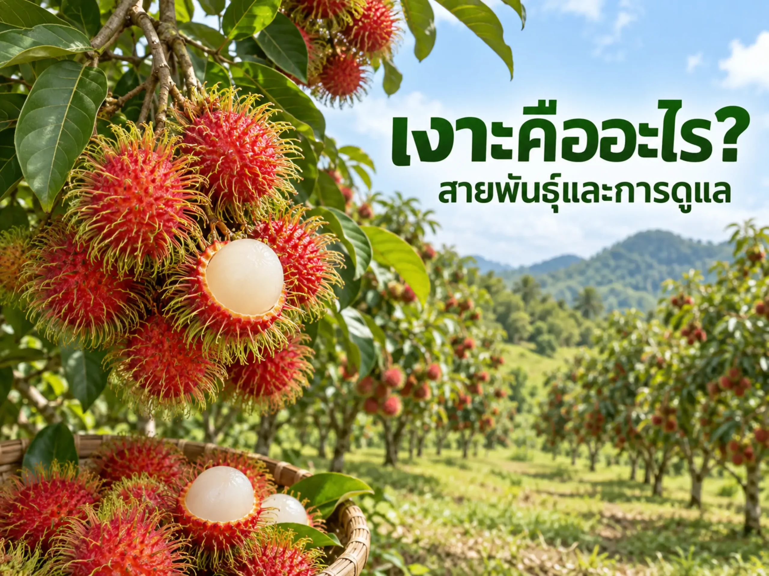 เงาะคืออะไร? สายพันธุ์ วิธีปลูก การดูแล และประโยชน์ของเงาะ 1 9709 rambutan Horizontal