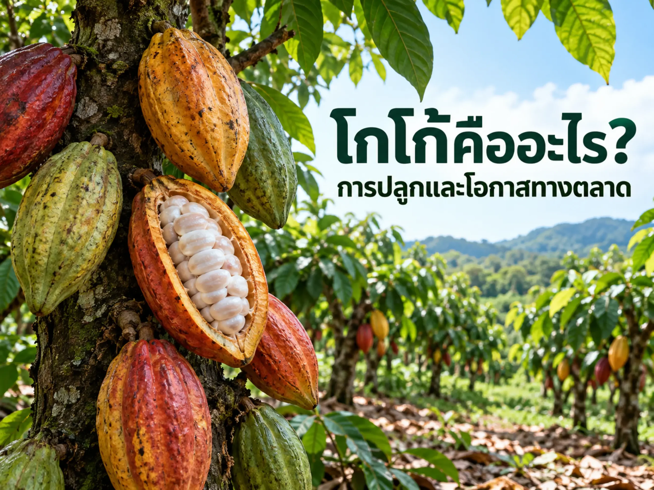 โกโก้คืออะไร? วิธีปลูก การดูแล และโอกาสทางการตลาดสำหรับเกษตรกรไทย 1 9712 cocoa Horizontal