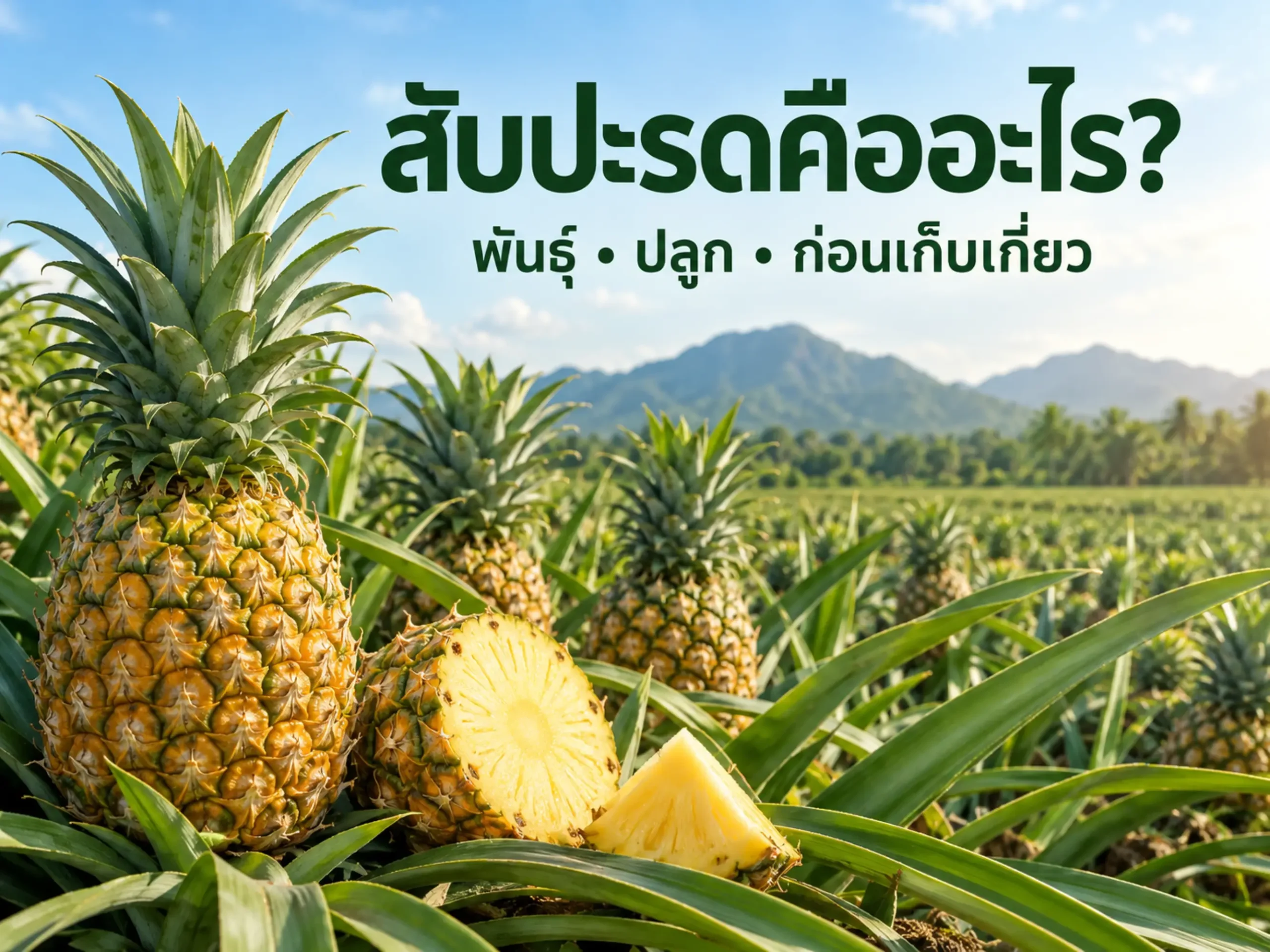 สับปะรดคืออะไร? สายพันธุ์ วิธีปลูก และการดูแลก่อนเก็บเกี่ยว 1 9713 pineapple Horizontal